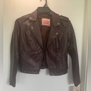 Levi's Dark Brown Leather Jacket for Women (NWT)
